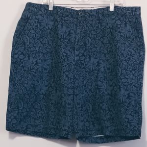 New ST. John Bay Men's Tropical Shorts Size 40 Cotton blue print